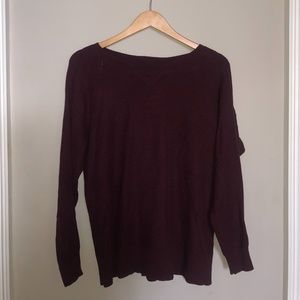 American Eagle Maroon Crew Neck Sweater